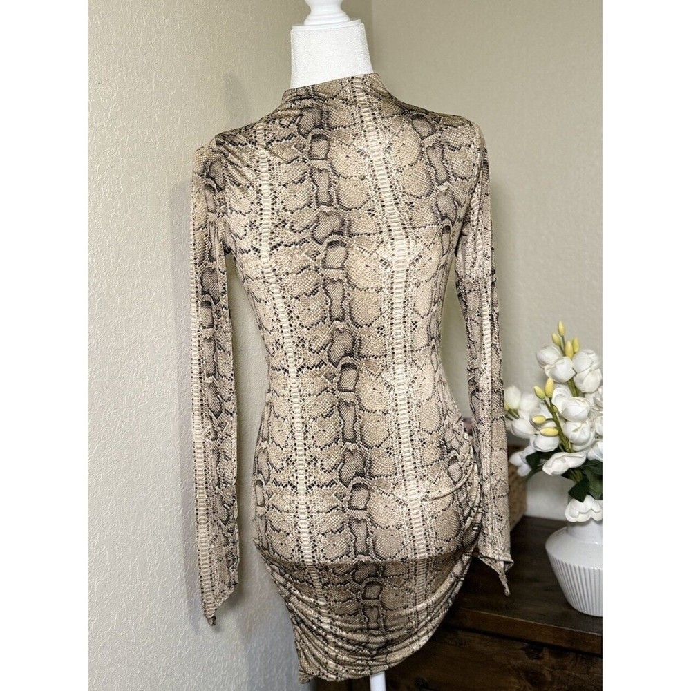 hot miami styles snake print mini dress Size L